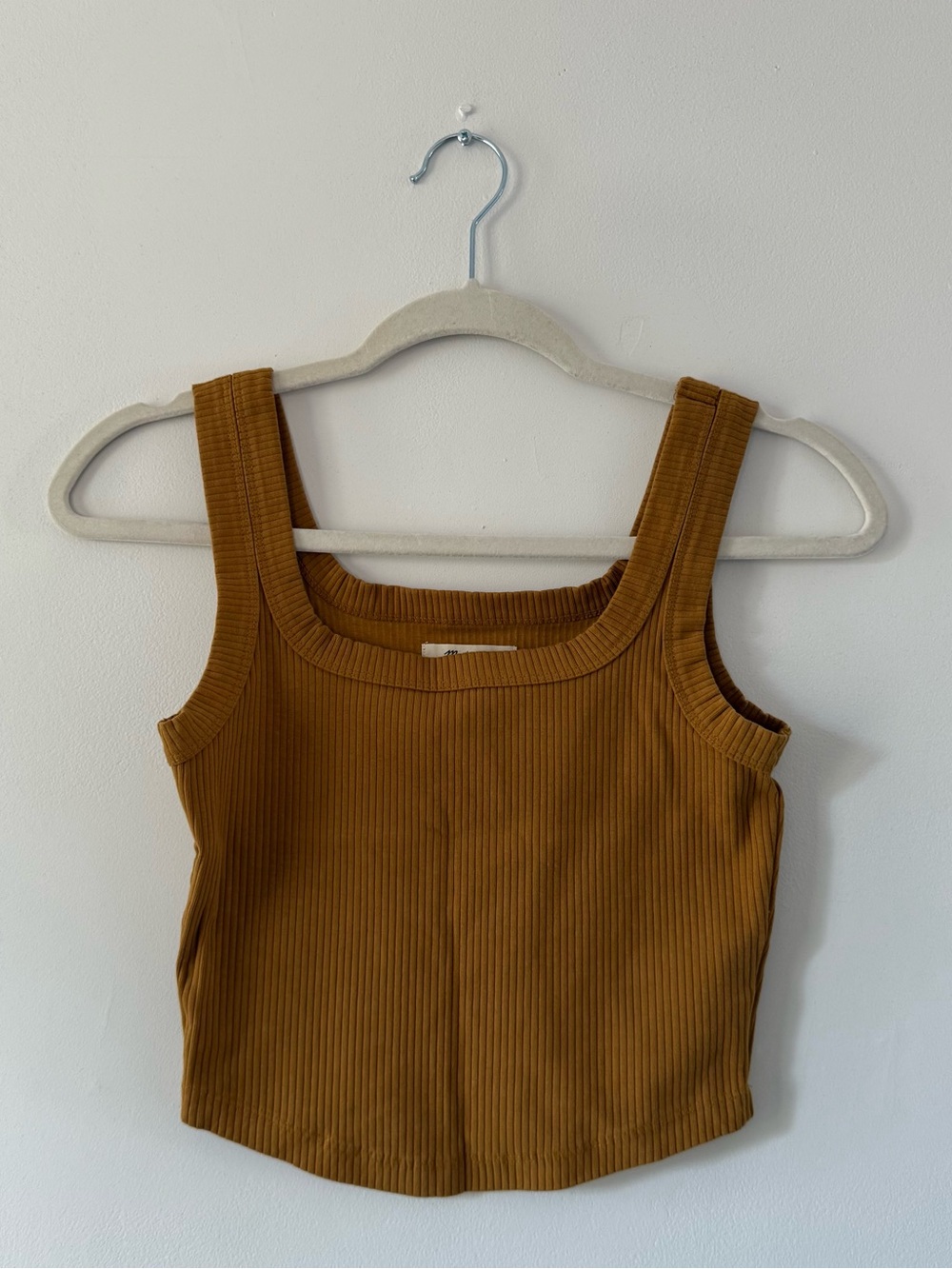 Madewell Mustard Ribbed Tank | Western Boho Americana